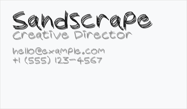 Sandscrape Business Card