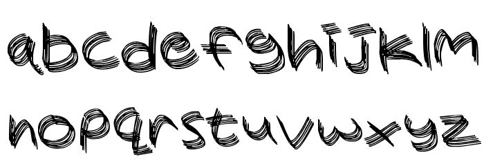 Sandscrape Font LOWERCASE