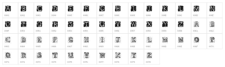 Sandspiel Character Map