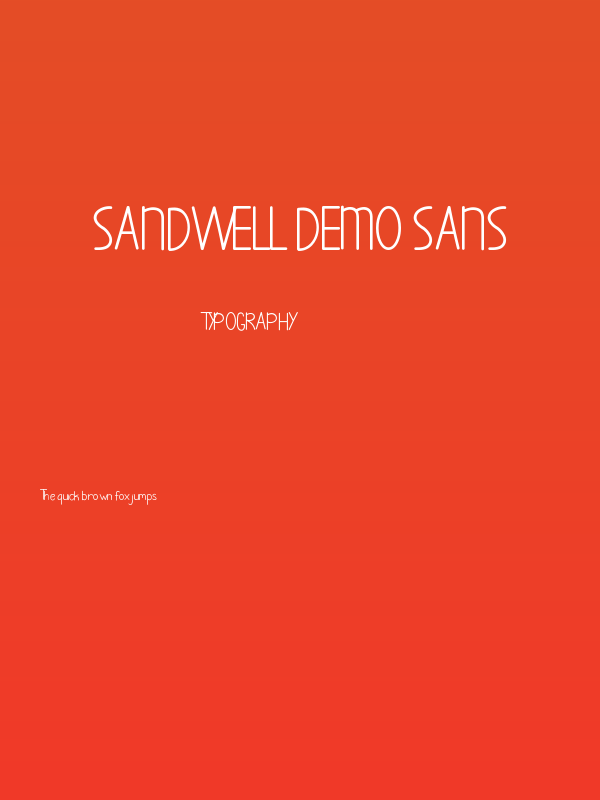 Sandwell DEMO Sans Poster