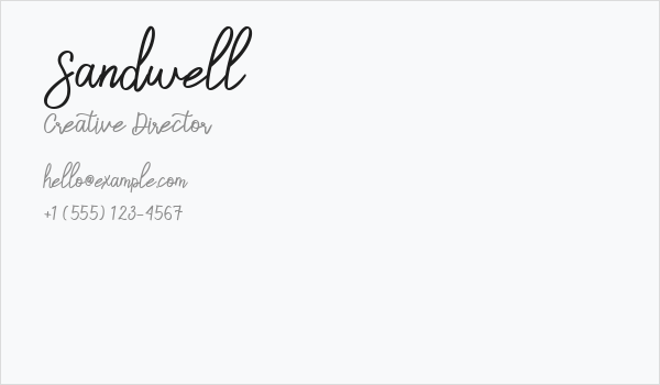 Sandwell Business Card