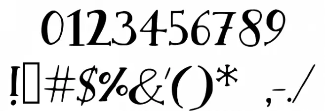 Sandwich Paper Dark Font OTHER CHARS