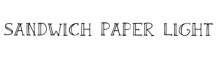 Sandwich Paper Light  font caratteri gratis
