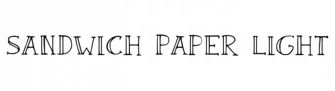 Sandwich Paper Light  免费字体下载