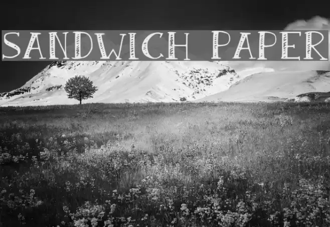 Sandwich Paper Font examples