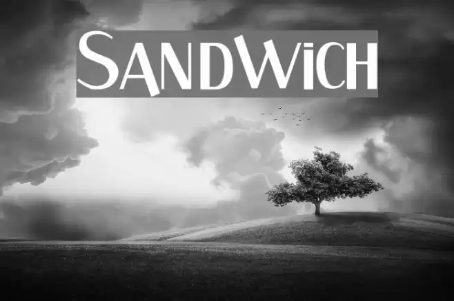 Sandwich Font examples