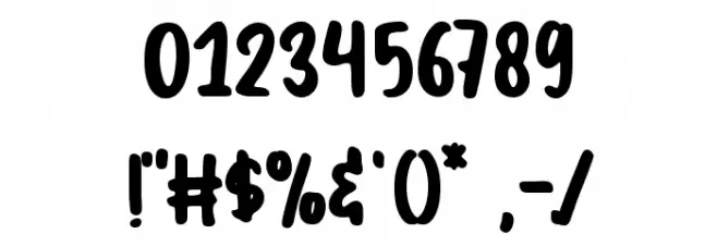 Sandy House Font OTHER CHARS