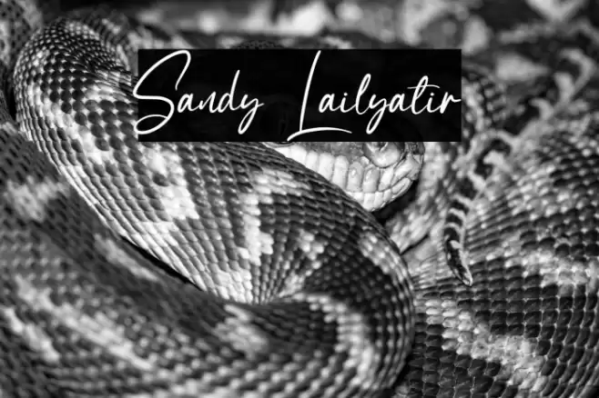 Sandy Lailyatir Font examples