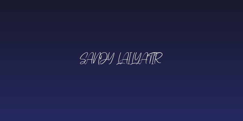 Sandy Lailyatir Social Header