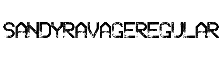 Sandy Ravage Regular  नि: शुल्क फ़ॉन्ट्स डाउनलोड