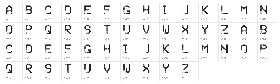 Sandy Ravage Regular Character Map
