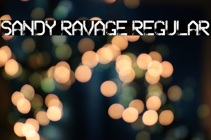 Sandy Ravage Regular Font examples