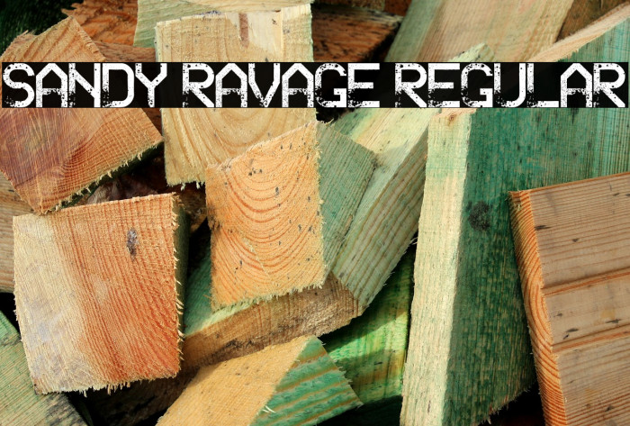 Sandy Ravage Regular Font examples