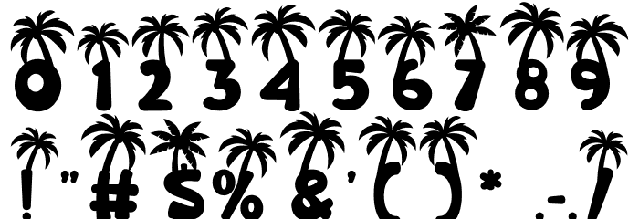 Sandy Toes Palm Polices AUTRES CHARS