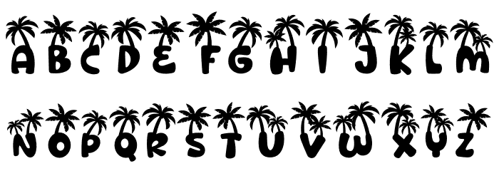 Sandy Toes Palm 字体 大写