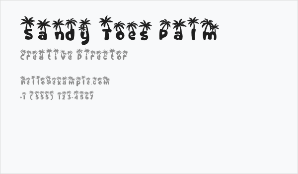 Sandy Toes Palm Business Card