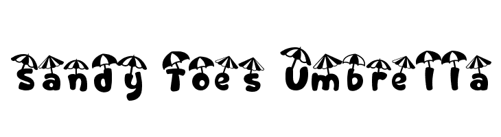 Sandy Toes Umbrella  les polices de caractères gratuit tlcharger