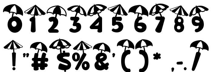 Sandy Toes Umbrella Polices AUTRES CHARS