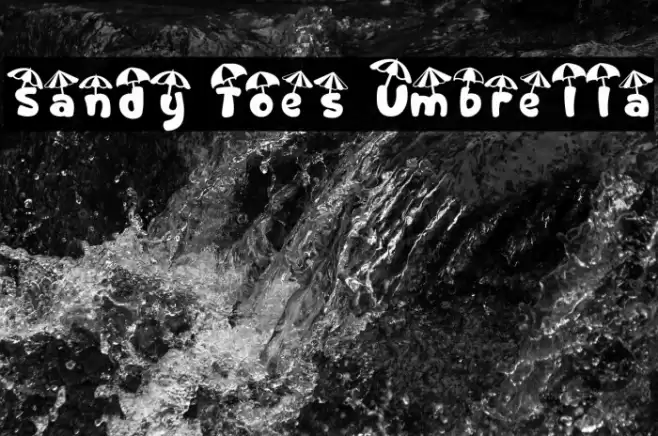 Sandy Toes Umbrella Font examples