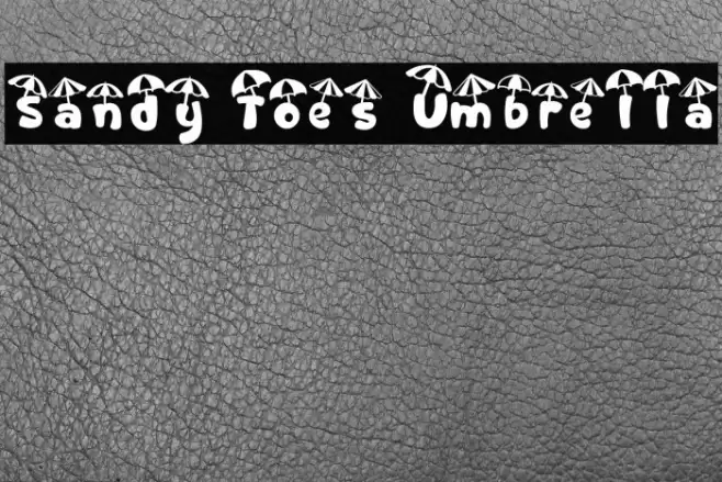 Sandy Toes Umbrella Font examples