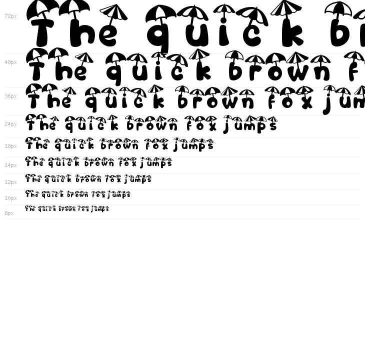 Sandy Toes Umbrella Waterfall