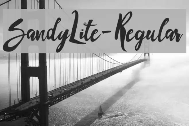 SandyLite-Regular Font examples