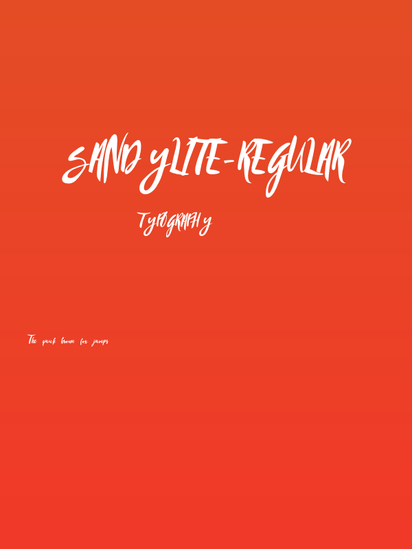 SandyLite-Regular Poster