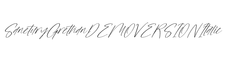Sanetury Grethan DEMO VERSION Italic  les polices de caract&egrave;res gratuit t�l�charger