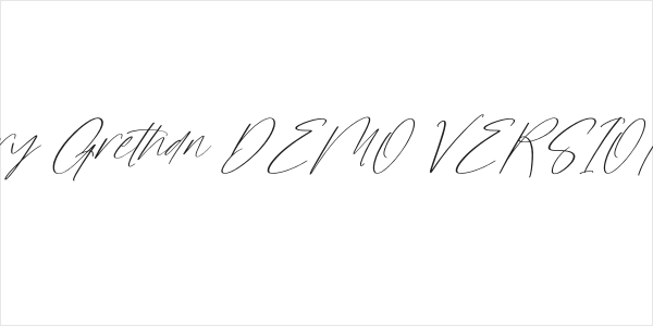 Sanetury Grethan DEMO VERSION Italic Logo