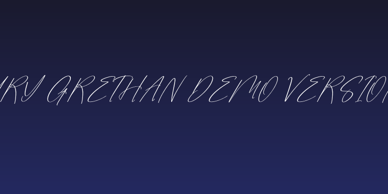 Sanetury Grethan DEMO VERSION Italic Social Header