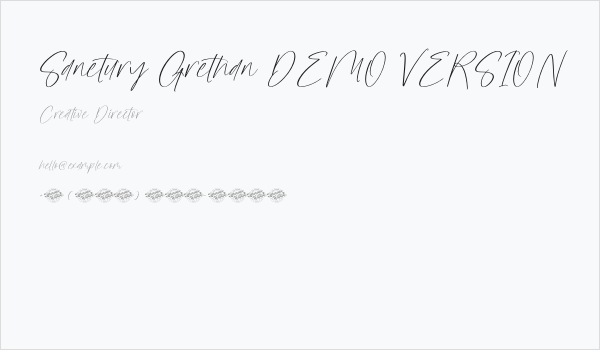 Sanetury Grethan DEMO VERSION Business Card