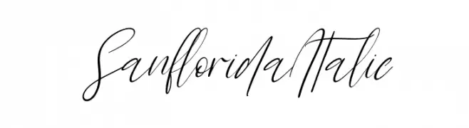 Sanflorida Italic  Frei Schriftart Herunterladen