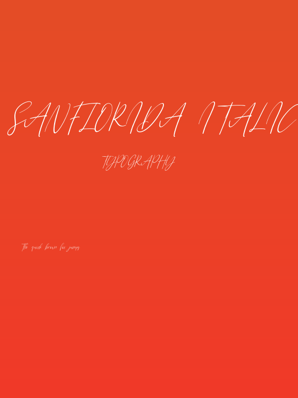 Sanflorida Italic Poster