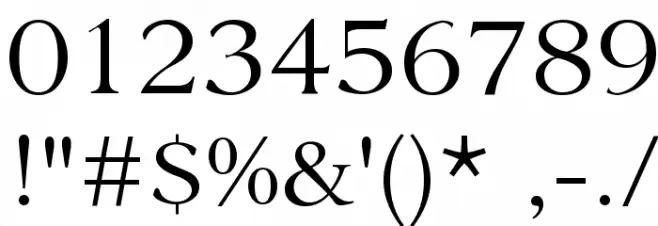 Sanford  Book Font OTHER CHARS