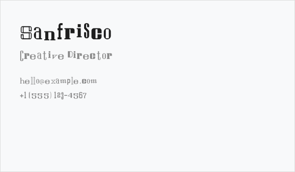 Sanfrisco Business Card