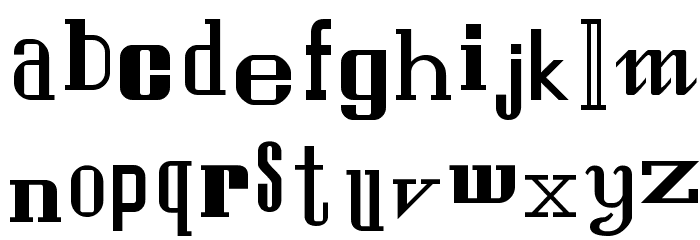 Sanfrisco Font LOWERCASE