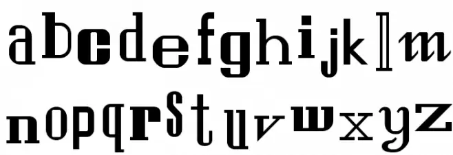 Sanfrisco Schriftart Kleinbuchstaben