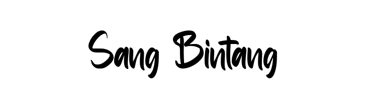 Sang Bintang  フリーフォントのダウンロード