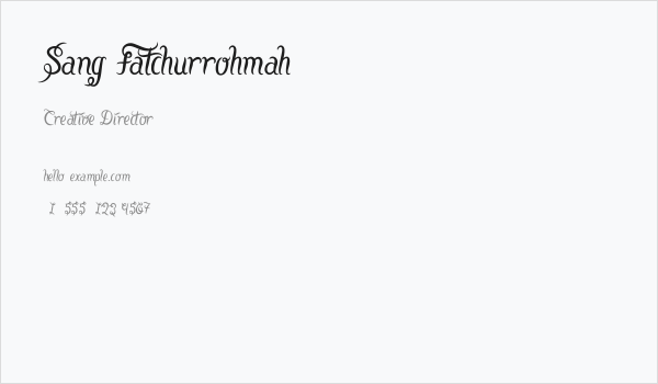 Sang Fatchurrohmah Business Card
