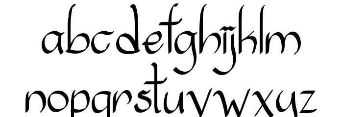 Sanggria Font LOWERCASE