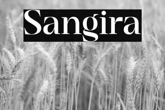 Sangira Font examples