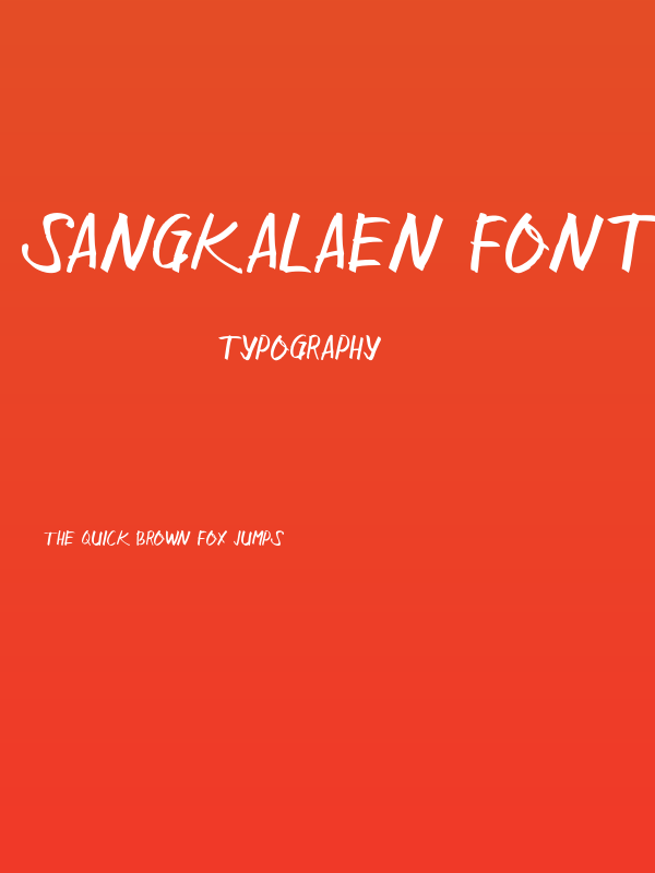 Sangkalaen Font Regular Poster