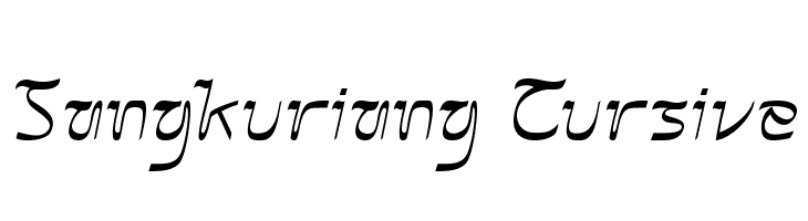 Sangkuriang Cursive Caratteri