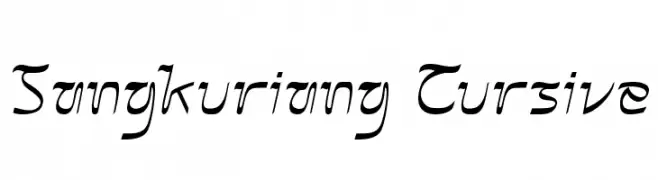 Sangkuriang Cursive  Frei Schriftart Herunterladen