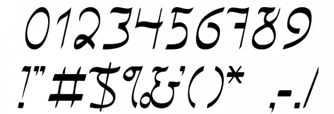 Sangkuriang Cursive Caratteri ALTRI CARATTERI