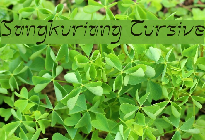 Sangkuriang Cursive Font examples
