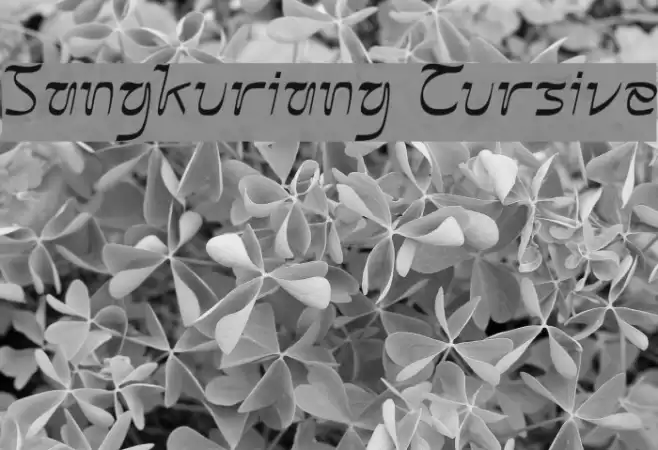 Sangkuriang Cursive Caratteri examples