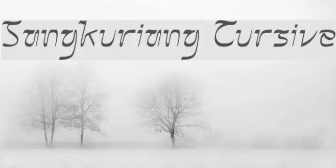 Sangkuriang Cursive Caratteri examples