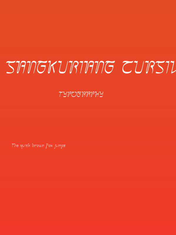 Sangkuriang Cursive Poster