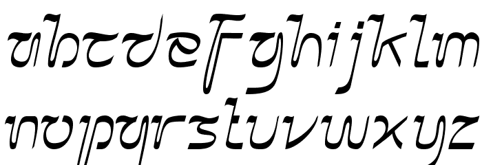Sangkuriang Cursive Font LOWERCASE